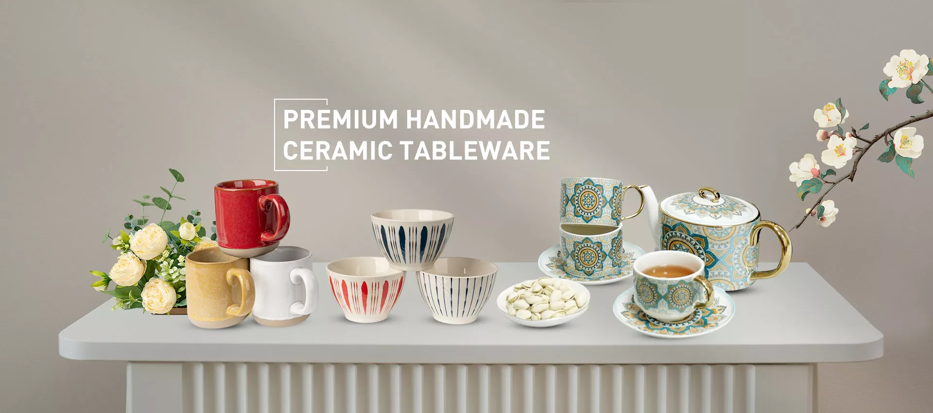Premium manibus ficti fictile Ceramic Tableware