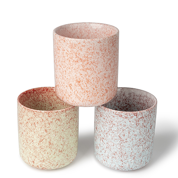 Tres-color series Ceramic Candele Holders launched: amplexus tenera impressiones vitae cum disputationi texturas
