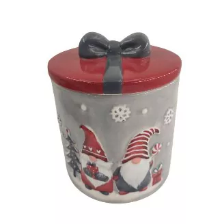 Christmas-Themed Ceramic Candle Holder