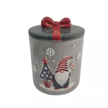 Christmas-Themed Ceramic Candle Holder