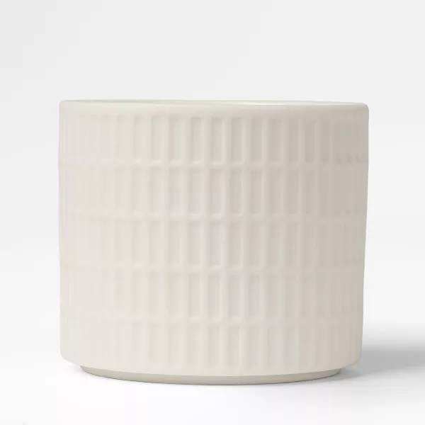 Lactea Alba Grid-patterned Ceramic Candle Habitum