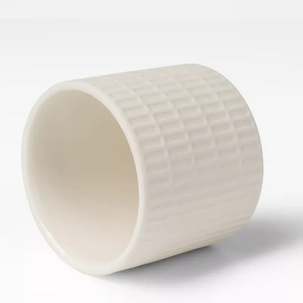 Lactea Alba Grid-patterned Ceramic Candle Habitum