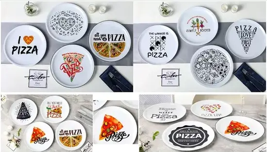 Pizza Lemma Ceramic Plate Set