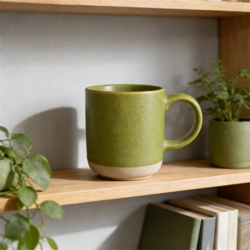 Simple Modern Ceramic Travel Green Mug